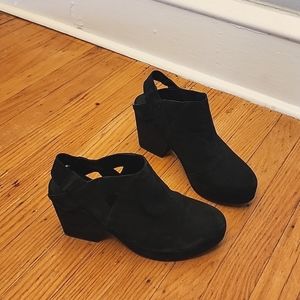 Eileen Fisher Washed Leather Slingback Platform Clog